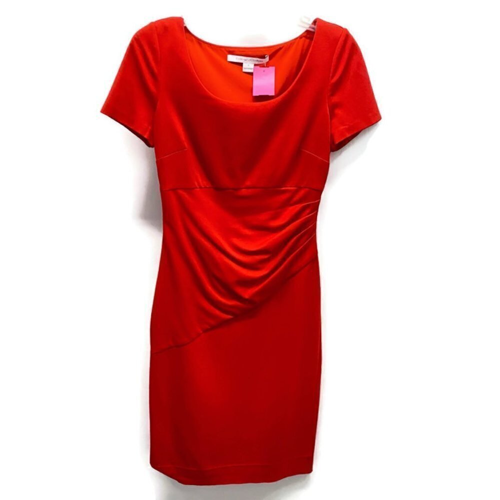Diane Von Furstenberg Red Short Sleeve Dress